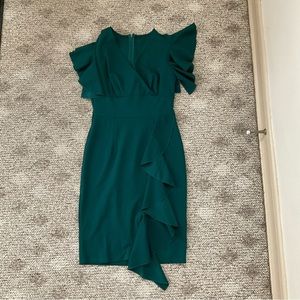 Emerald green cocktail dress, Size L, perfect for wedding guest!
